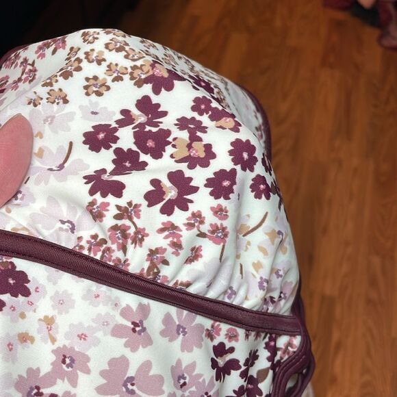 Adore Me Swim Top, Cut Off, Burgundy, cream, 2X - Picture 2 of 9